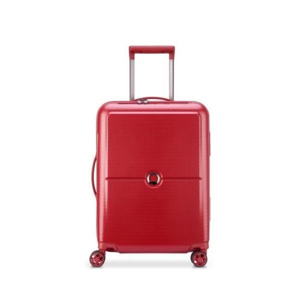 Delsey Valise Rigide Taille Cabine Slim 4 Roues Rouge