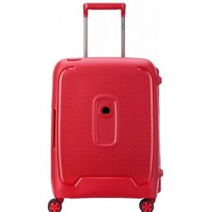 Valise Cabine Rigide Delsey Moncey 803 Tsa Polypro Rouge