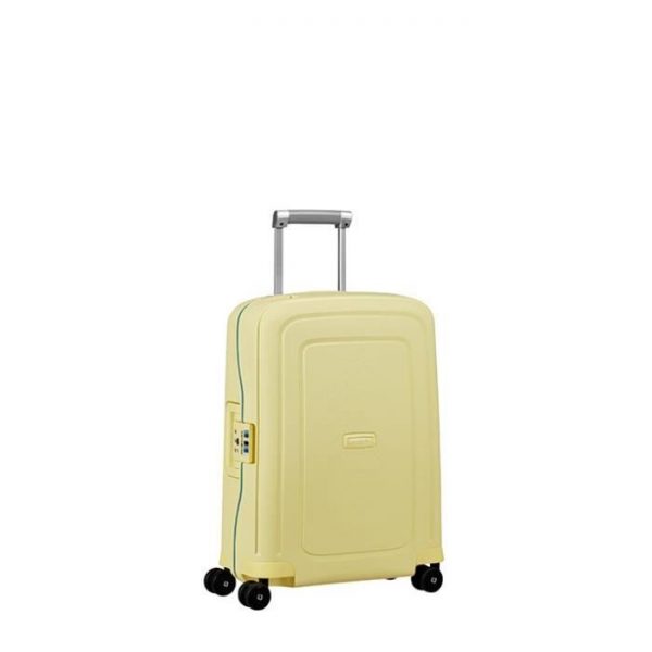 Valise Cabine Rigide S'cure 55 Cm Pastel Yellow St Pastel Yellow Stripes