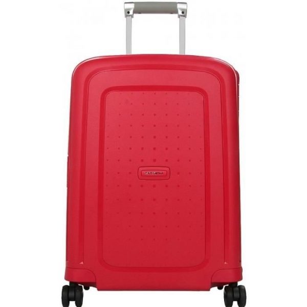 Valise Cabine Rigide Samsonite Scure 55 Cm Tsa Rou Rouge