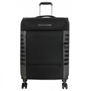 Valise Souple Extensible David Jones 66 Cm Tsa Noi Noir